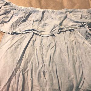 Denim off the shoulder top